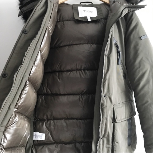 Derek Lam 10 Crosby Olive Green Down Parka - Picture 7 of 8